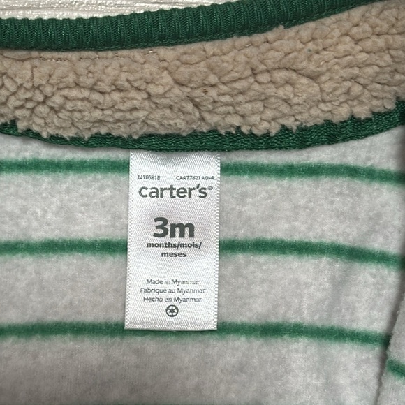 CARTER’S Boy’s 3M Green/Gray Onesie - Picture 4 of 4